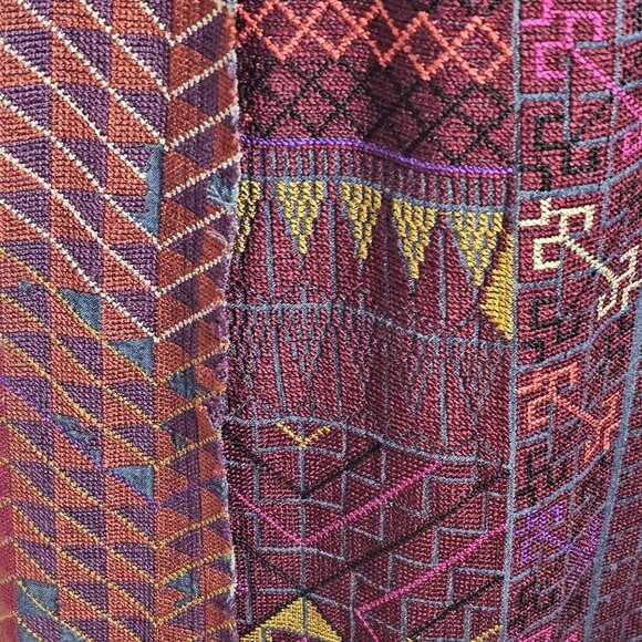 Free People Sz Medium Indigo Dreams Patchwork Jacket Embroidered Mixed Media New - Picture 11 of 15
